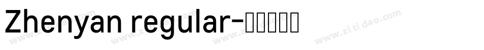 Zhenyan regular字体转换